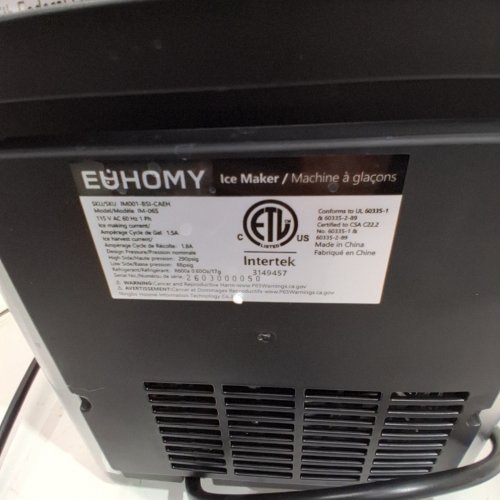 EUHOMY COUNTERTOP ICE MAKER - MAKES 26LBS/DAY - STAINLESS STEEL (MODEL: IM-06S) image 5