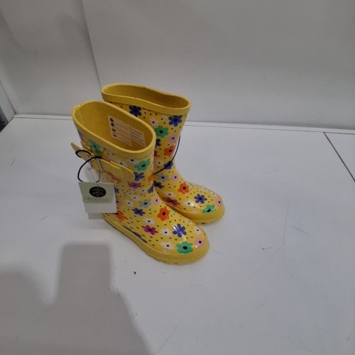 GIRL'S GEORGE RUBBER RAIN BOOTS - SIZE 1 - YELLOW FLORAL (STYLE: 67BLOSSOMM26) image 3