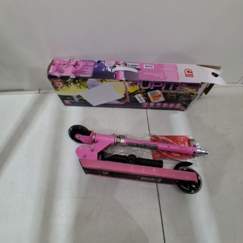 KIDS JETSON JUPITER 2-WHEEL LIGHT-UP KICK SCOOTER, LED LIGHTS ON HANDLEBAR, STEM, WHEELS & DECK, ADJUSTABLE HANDLEBAR, REAR BRAKE, EASY-FOLDING MECHANISM - AGES 5+ - PINK (MODEL: JJUP-PNK) image 3