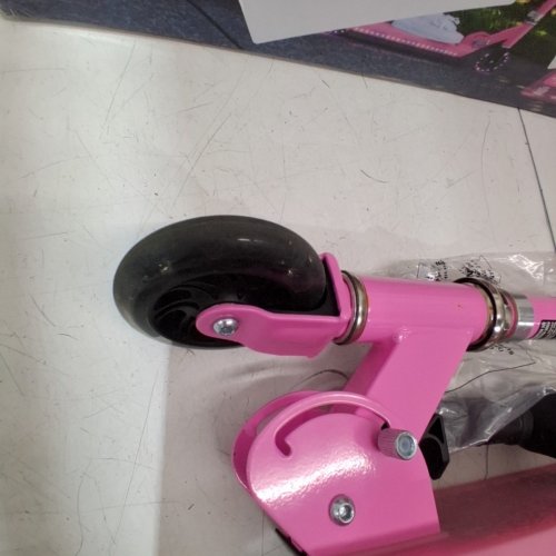 KIDS JETSON JUPITER 2-WHEEL LIGHT-UP KICK SCOOTER, LED LIGHTS ON HANDLEBAR, STEM, WHEELS & DECK, ADJUSTABLE HANDLEBAR, REAR BRAKE, EASY-FOLDING MECHANISM - AGES 5+ - PINK (MODEL: JJUP-PNK) image 4