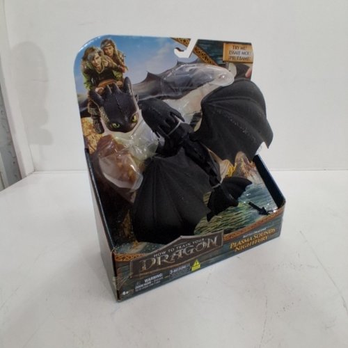 DREAMWORKS HOW TO TRAIN YOUR DRAGON - BATTLE DRAGONS PLASMA SOUNDS NIGHTFURY ACTION FIGURE - 13" - BLACK image 2
