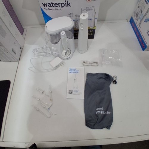 WATERPIK ULTRA PLUS & CORDLESS ENHANCE WATER FLOSSER COMBO PACK - WHITE (MODEL: 2702338) image 3
