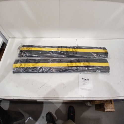 4PK CABLE PROTECTOR RAMP CORD COVER HOSE PROTECTOR - 40" X 6" - BLACK/YELLOW (MODEL: RS1-1020-4) image 2