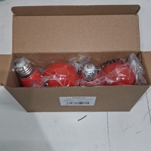 4PK LAMPTOBE LED SLEEP LIGHT BULBS - A19 - E26 - 9W - RED (MODEL:670NM) image 2