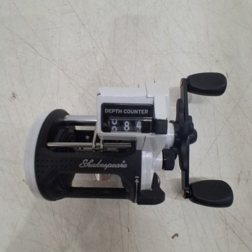 SHAKESPEARE ATS TROLLING REEL WITH MECHANICAL LINE COUNTER - 5.1:1 GEAR RATIO - RIGHT-HANDED - BLACK/WHITE (MODEL: USR20LC) image 3