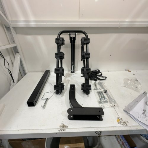 AMAZON BASICS FOLDABLE 4-BIKE STEEL RACK WITH 2" HITCH FOR SUV CAR & TRUCK - 132LBS CAP - BLACK (MODEL: ‎DS04-BR60-04) image 2