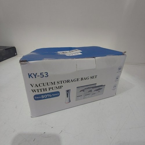 13PC LARKEEY SPACE SAVING VACUUM COMPRESSION STORAGE BAGS FOR TRAVEL WITH RECHARGEABLE AIR PUMP - (4) 24" BAGS, (4) 26" BAGS, (4) 30" BAGS (MODEL: KY-53) image 2