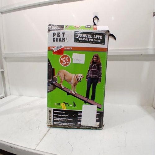 PET GEAR TRAVEL LITE TRI-FOLD RAMP 71" X 16" X 4" PORTABLE PET RAMP FOR DOGS/CATS UP TO 200LBS, PATENTED COMPACT/EASY FOLD WITH SAFETY TETHER image 4