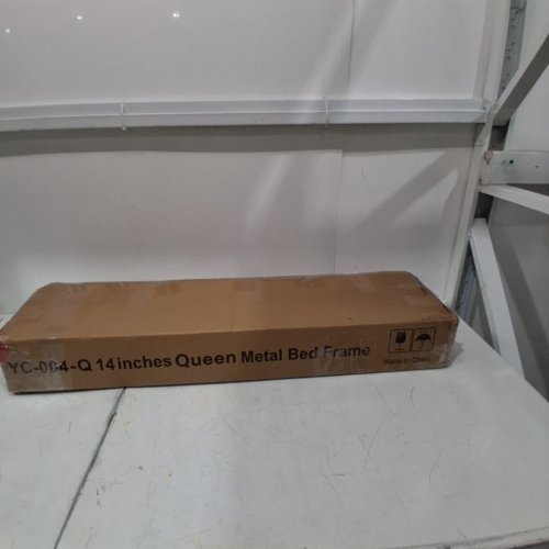 YOMASTER STURDY PLATFORM METAL BED FRAME - 14" - QUEEN - BLACK (MODEL: YC-004-Q) image 5