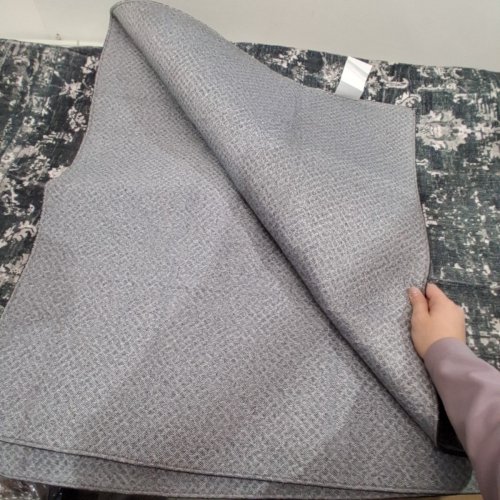 DUIDY WASHABLE VINTAGE AREA RUG - 5FT X 7FT - CHARCOAL AND CREAM image 3