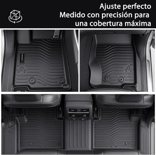 6PC AUXKO ALL WEATHER FLOOR MATS CARGO + BACKREST FOR TOYOTA RAV4 HYBRID 2026 - BLACK image 4