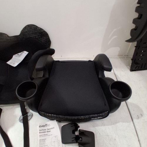 EVENFLO GO TIME LX BOOSTER CAR SEAT - 28.2" X 15.5" X 19.5" - 40-120 LBS CAPACITY - CHARDON BLACK (MODEL: 35012415C) image 5