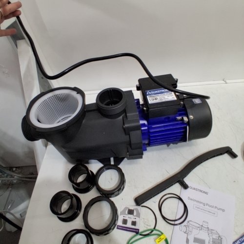 AQUASTRONG 1.5HP IN/ABOVE GROUND SWIMMING POOL PUMP WITH 81000 GPH FLOW- BLACK\BLUE (MODEL: PSP150T) image 2