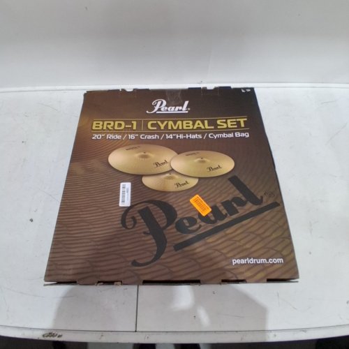 4PC PEARL CYMBAL SET - 20" RIDE / 16" CRASH / 14" HI-HATS (MODEL: BRD-1) image 4
