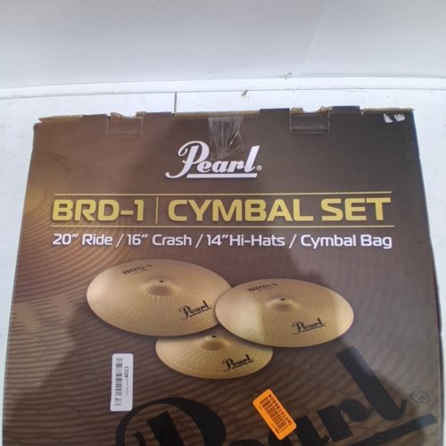 4PC PEARL CYMBAL SET - 20" RIDE / 16" CRASH / 14" HI-HATS (MODEL: BRD-1) image 5