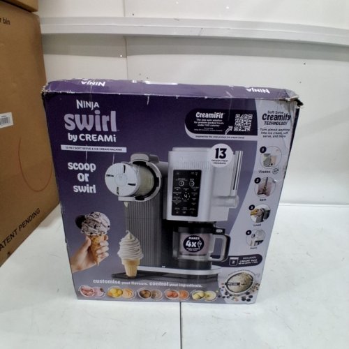 NINJA CREAMI SWIRL 12-IN-1 SOFT SERVE ICE CREAM & FROZEN TREAT MACHINE - BLACK/GREY - (MODEL: NC701C) image 5