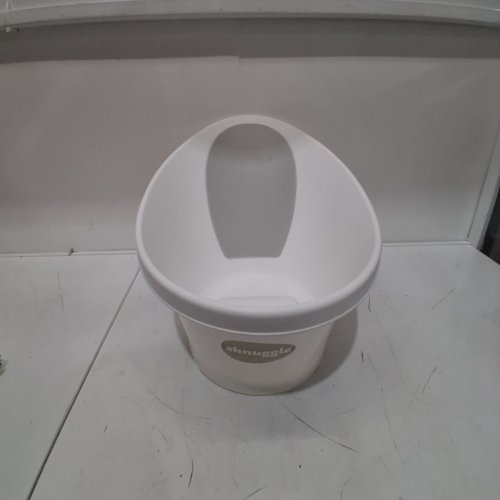 SHNUGGLE BABY BATHTUB WITH BUILT IN SUPPORT BUMP AND SOFT BACKREST - 0.5 GAL - WHITE/GREY (MODEL: SBP-WGY-CAN) image 2