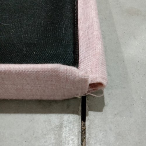 SONGMICS FOLDING STORAGE OTTOMAN BENCH PADDED SEAT - 43" X 14" X 15" - PINK (MODEL:LSF077RR11V1) image 6