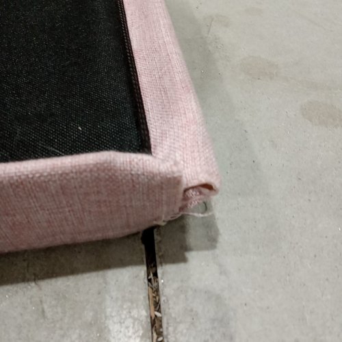 SONGMICS FOLDING STORAGE OTTOMAN BENCH PADDED SEAT - 43" X 14" X 15" - PINK (MODEL:LSF077RR11V1) image 7