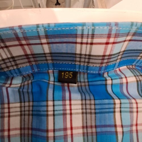 PLAID SHORT SLEEVE BUTTON-UP SHIRT - EU 195/US SIZE 2XL - BLUE image 3