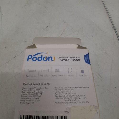 PODORU MAGSAFE WIRELESS POWER BANK WITH FOLDING MAGNETIC STAND - 5W/7.5W/10W/15W - 10000 MAH - NAVY BLUE (MODEL: KT-D009) image 5