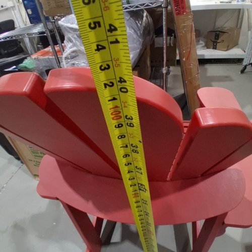 LEISURE LINE CLASSIC ADIRONDACK CHAIR - 33'' X 39'' X 40'' - RED image 2