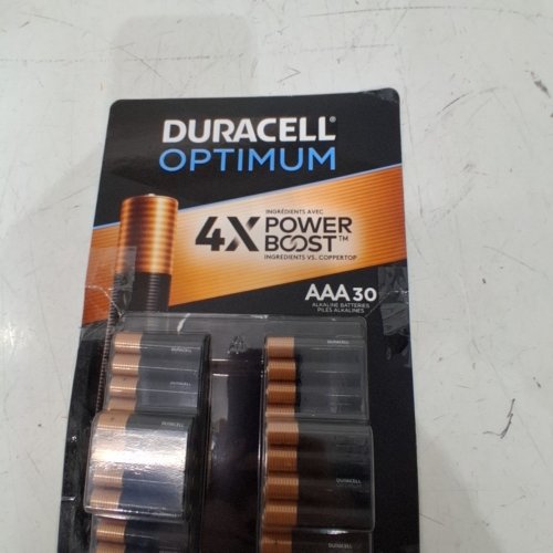 30PK DURACELL OPTIMUM 4X POWER BOOST ALKALINE "AAA" BATTERY image 3