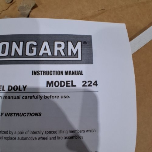 STRONGARM HEAVY DUTY WHEEL DOLLY WITH A 1500LB CAPACITY - ORANGE (MODEL: 224/030484) image 3