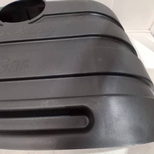 FLAME KING HEAVY DUTY PLASTIC DUAL LP PROPANE TANK FOR RV - 20 LBS - BLACK image 3