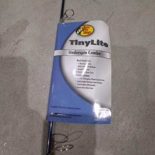 BPS TINY LITE UNDERSPIN FISHING ROD AND REEL COMBO - LINE WT 2-6 LBS; LURE WT 1/32-1/4 OZ (MODEL: TYL46TS) image 4