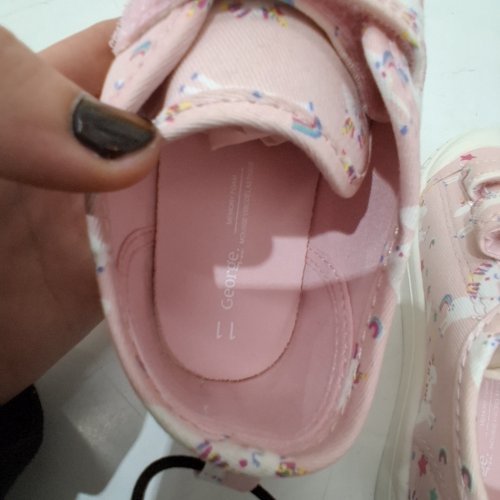 GIRL'S GEORGE CASUAL VELCRO SHOES - 11 - PINK/UNICORNS (STYLE: 72FRANKIEGY25) image 4
