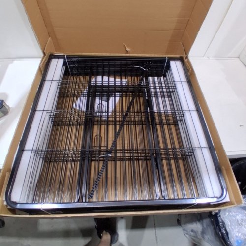 BESTPET HEAVY DUTY PET PLAYPEN WITH DOOR - 8 PANELS - 32" - BLACK (MODEL: HP3232-8-BLACK) image 2