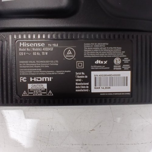 HISENSE HI-QLED HD SMART FIRE TV - 40" - BLACK (MODEL: 40QD4SF) image 9
