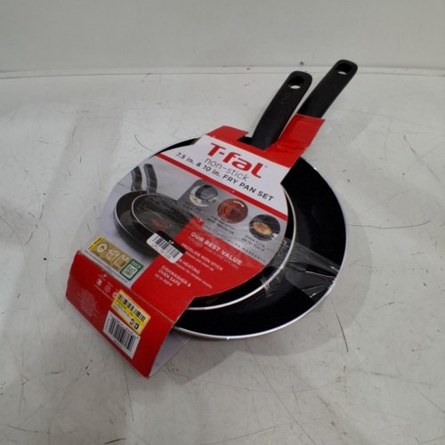 2PC T-FAL NONSSTICK FRYPAN SET - 7.5" / 10" - BLACK/SILVER/RED (MODEL: C518S2ID) image 5
