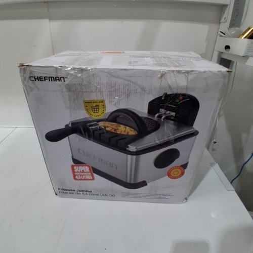 CHEFMAN JUMBO SIZE DEEP FRYER WITH TEMPERATURE CONTROL - 4.3L - STAINLESS STEEL/SILVER (MODEL: RJ07-45-SS-CA) image 5