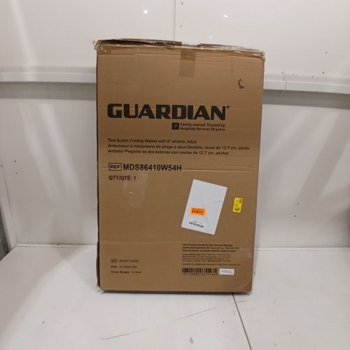 GUARDIAN TWO BUTTON FOLDING WALKER WITH 5" WHEELS - SILVER (ITEM: MDS86410W54H) image 4