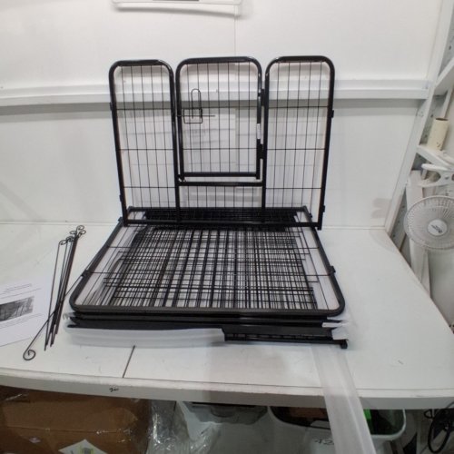 BESTPET 8-PANEL HEAVY DUTY PET PLAYPEN - OUTDOOR OR INDOOR EXERCISE PEN FOR PETS, DOGS - 24" X 32" EACH - BLACK (MODEL: HP2432-8-BLACK) image 2