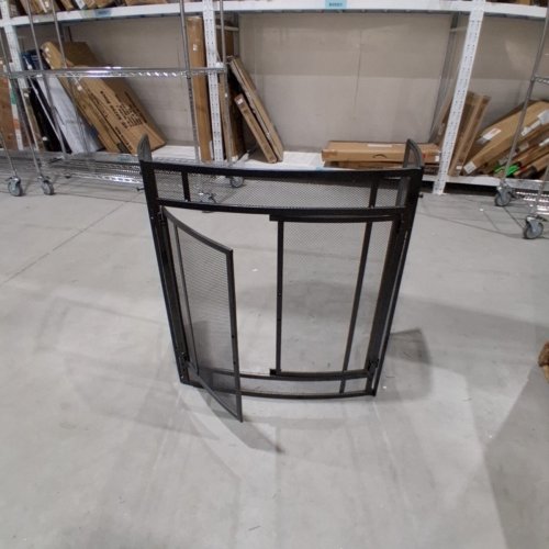 PLEASANT HEARTH BRAYMER CURVED FIREPLACE SCREEN WITH TOOLS - 50"X 10.43"X 32" - BLACK (MODEL: FA498ST) image 2