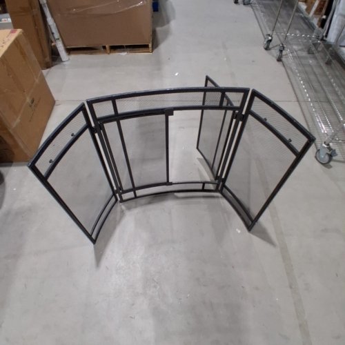 PLEASANT HEARTH BRAYMER CURVED FIREPLACE SCREEN WITH TOOLS - 50"X 10.43"X 32" - BLACK (MODEL: FA498ST) image 3