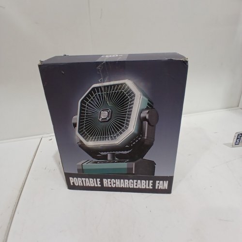 ORTEEN PORTABLE RECHARGEABLE FAN WITH LIGHT - 9" - 24000MAH - BLACK image 5