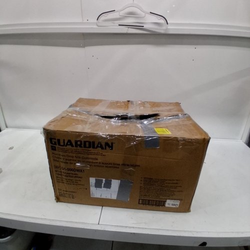 MEDLINE GUARDIAN ALUMINUM BATHROOM CHAIR COMMODE WITH LOCKING CASTERS - 300LB MAX - GREY/WHITE (MODEL: G1-506DWX1) image 3