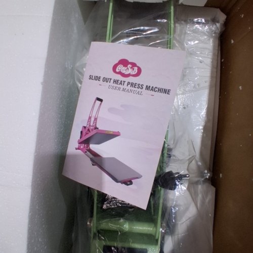 COOLSUB SLIDE OUT HEAT PRESS MACHINE HEAT TRANSFER FOR SHIRTS FABRIC - 15" X 15" - 110V - 1200W - GREEN image 4