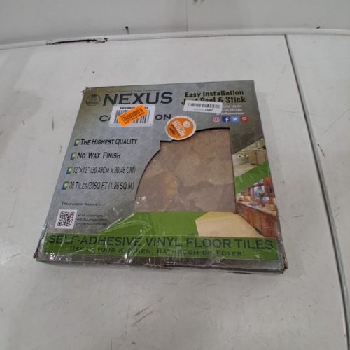 20PK ACHIM HOME FURNISHINGS NEXUS VINYL TILES - 12" X 12" - LIGHT SLATE MARBLE (MODEL: FTVMA44420) image 3
