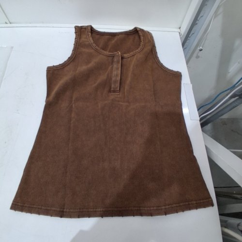 WOMEN'S SLEEVELESS TOP - LARGE - COFFEE/BROWN image 3