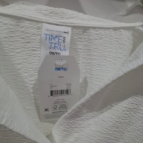 WOMEN'S TIME AND TRU RUANA COVER UP - ONE SIZE - WHITE image 3
