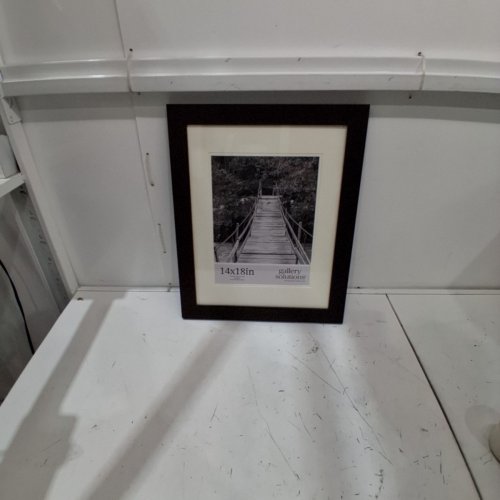 GALLERY SOLUTIONS PICTURE DOUBLE WHITE OPENING IMAGE 14" X 18", MATTED TO 11" X 14" - FLAT WALNUT FRAME image 2