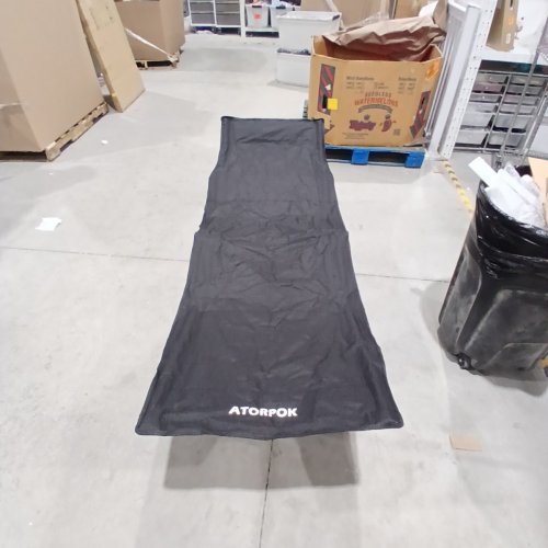 ATORPOK FOLDABLE PORTABLE CAMPING SLEEPING COT - 450LB CAP - BLACK image 2