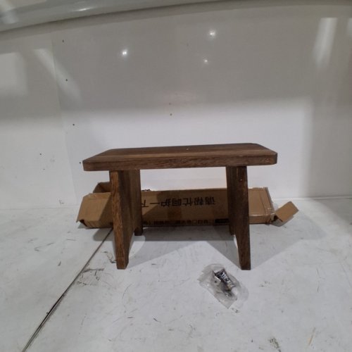 WOODEN SMALL STOOL - 15" X 10" - BROWN image 2