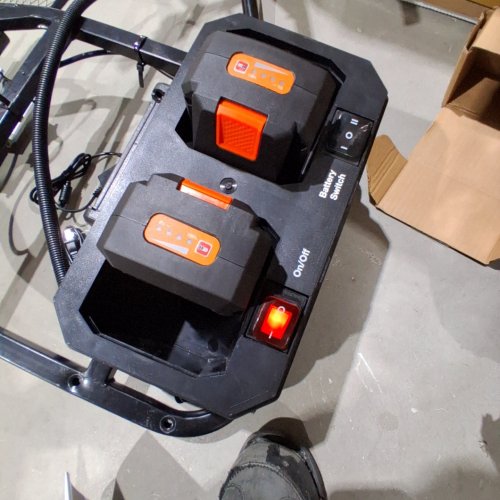 SUPERHANDY ELECTRIC WHEELBARROW UTILITY CART, -48V -500 LB - BLACK/ORANGE (MODEL:GCAO010) image 2