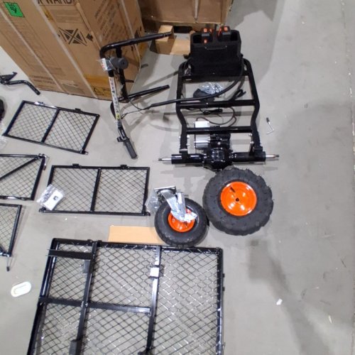 SUPERHANDY ELECTRIC WHEELBARROW UTILITY CART, -48V -500 LB - BLACK/ORANGE (MODEL:GCAO010) image 5